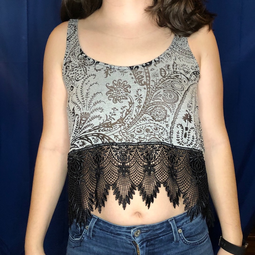 Free People Crop Top with lace